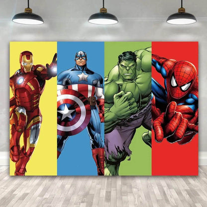 Avengers Superhero Birthday Party Photo Backdrop 5x3 Foot Banner Decoration with Fast Shipping