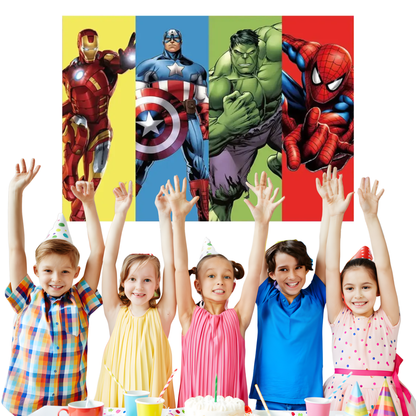Avengers Superhero Birthday Party Photo Backdrop 5x3 Foot Banner Decoration with Fast Shipping