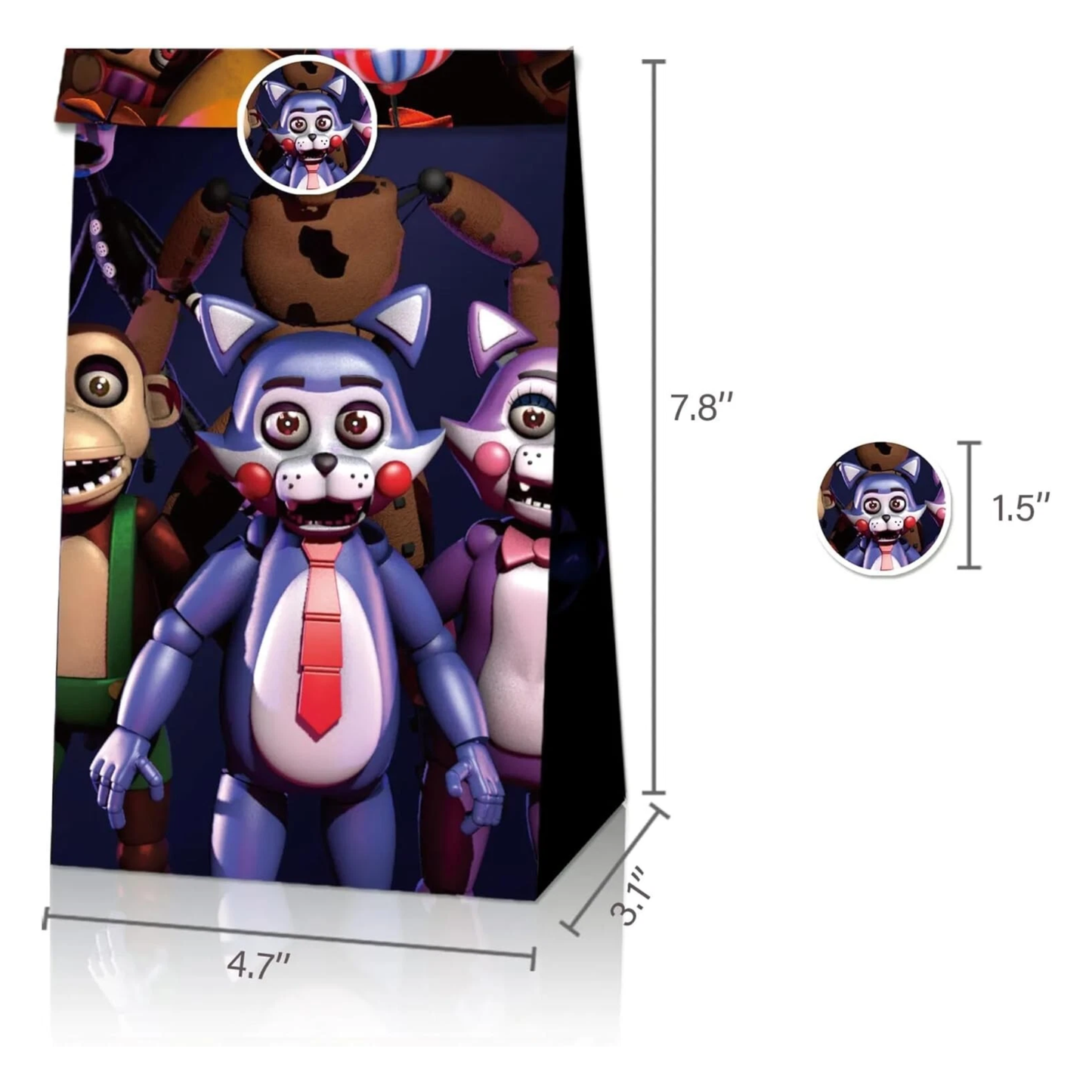 Five Nights at Freddy’s Goodie Bags and Stickers – 12 Pack Set with Fast Shipping