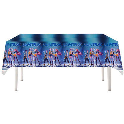 Kpop Demon Hunters Party Supplies Set – 20 Plates, 40 Napkins, Tablecloth & Cake Topper | Teen Birthday Bundle