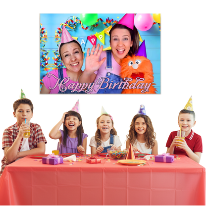Ms Rachel Birthday Backdrop 3x5 ft – Happy Birthday Vinyl Banner | Toddler Party Photo Background